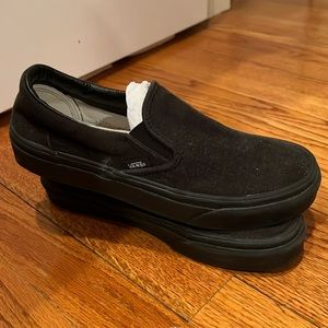 VANS. black slip on